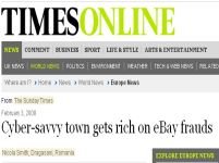 Sunday Times: "românii din Drăgăşani s-au îmbogăţit din fraude pe eBay" 