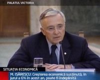 Isărescu: o creştere salarială nejustificată va afecta moneda naţională
