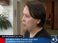 Indira Crasnea este noul preşedinte al Clubului Român de Presă 