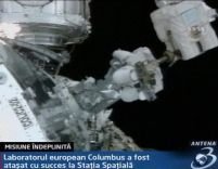 Laboratorul european Columbus, ataşat cu succes la Staţia Spaţială
