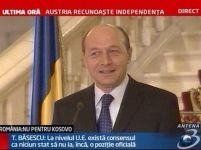 Traian Băsescu: "România nu va recunoaşte independenţa provinciei Kosovo" <font color=red>(VIDEO)</font>