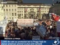 Praga. 2.000 de oameni au protestat faţă de amplasarea în Cehia a scutului anti-rachetă