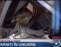 Un autocar plin cu elevi români s-a răsturnat în Ungaria <font color=red>(VIDEO)</font>