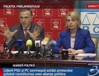 PSD şi PC au semnat protocolul de colaborare politică