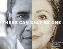 În final, numai unul supravieţuieşte: Obama şi Hillary se duelează în stil NBA <font color=red>(VIDEO)</font>