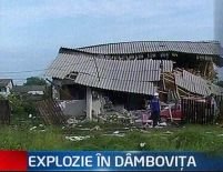 Trei persoane au fost rănite după ce o casă din Dâmboviţa a explodat 