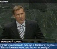 Canada. Ministrul de externe a demisionat