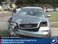 Arad. Accident rutier produs de un şofer beat, în vârstă de doar 14 ani