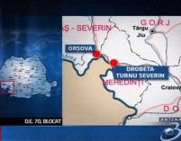 Drumul European E 70 este blocat între Drobeta-Turnu Severin şi Orşova
