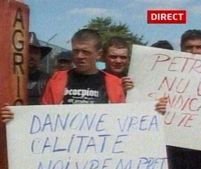 Protest în Capitală. Fermierii pichetează sediul unei fabrici de lactate