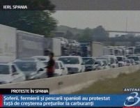 Preţul carburanţilor provoacă nemulţumiri. Şoferii, fermierii şi pescarii au protestat în Spania