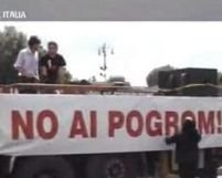 Rromii din Italia au protestat în faţa Colosseum-ului din Roma <font color=red>(VIDEO)</font>