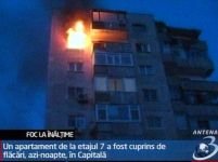 Incendiu în Capitală. Un apartament din Bucureşti a fost cuprins de flăcări