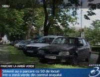 Unica parcare la iarbă verde din ţară, amenajată la Sibiu