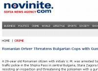 Bulgaria. Un român, arestat după ce a ameninţat cu arma un echipaj de poliţie