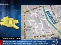 Mai multe străzi din Bucureşti vor rămâne, luni, fără energie electrică