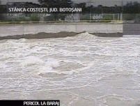 Pericol de inundaţii în aval de barajul Stânca Costeşti, după majorarea debitul de apă deversat
