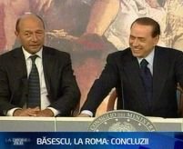 Băsescu şi Berlusconi: Vom colabora pentru integrarea rromilor în societate