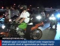 Motocicliştii au protestat în Capitală faţă de interdicţia de a circula pe timp de noapte