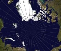 Fotografii din satelit. Calota glaciară din zona arctică a devenit o simplă insulă
