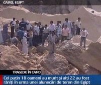 Tragedie la Cairo. 18 morţi şi 22 de răniţi, în urma unei alunecări de teren