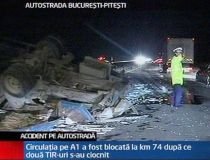 Infotrafic. Accident violent pe autostrada Bucureşti-Piteşti
