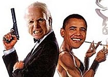 Barack Obama şi John McCain eroi de film (GALERIE FOTO)
