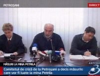 Conducerea exploatării miniere Petrila a fost suspendată