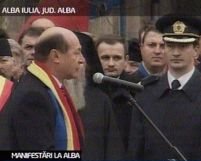 Traian Băsescu, prezent manifestările din Alba Iulia dedicate Zilei Naţionale 