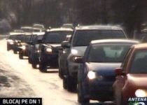 Traficul pe DN1 este blocat spre Braşov, pentru a doua zi consecutiv
