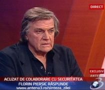 Florin Piersic răspunde acuzaţiilor de colaborare cu Securitatea, la Sinteza Zilei