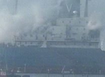 Incendiu puternic în portul Midia Năvodari. Un marinar a murit