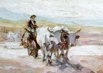 
"Carul cu boi", de Nicolae Grigorescu, vândut cu 160.000 de lei