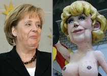 Angela Merkel, în costumul Evei, la un carnaval din Germania (FOTO)