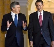Obama şi Brown insistă asupra unei acţiuni globale în economie

