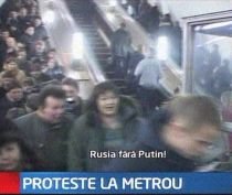 Rusia. Opoziţia a organizat un protest anti Putin, la metrou