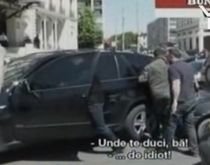 Ghinion la Iaşi. O maşină a lui Gigi Becali, avariată în timp ce era scoasă din parcare (VIDEO)
