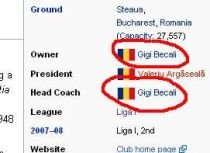 Râsu'-plânsu'. Wikipedia confirmă: Gigi Becali este antrenorul Stelei Bucureşti!
