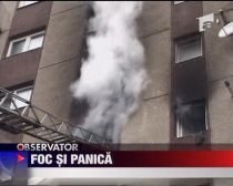 Incendiu puternic în centrul Braşovului în urma unui scurtcircuit (VIDEO)