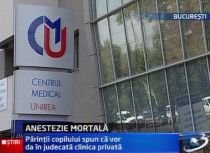 Un copil de trei ani a murit, în urma unei anestezii, la o clinică privată din Bucureşti (VIDEO)