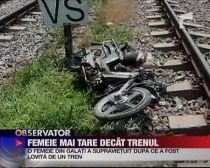 Accident bizar la Galaţi. O femeie a scăpat cu viaţă după ce a călcat-o trenul (VIDEO)