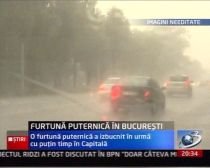 Cod galben de ploi şi vânt pentru Bucureşti şi Ilfov. Cartierul Colentina, sub ape (VIDEO)