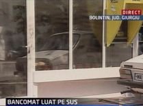 Un bancomat cu 420.000 de lei, furat cu totul în judeţul Giurgiu (VIDEO)