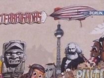 Un graffiti uriaş a fost prezentat publicului din Berlin