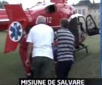 Fetiţă de numai 4 zile, suspectă de septicemie, transportată cu elicopterul SMURD de la Bistriţa la Cluj