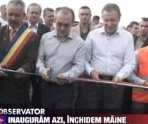 Boc şi Berceanu au inaugurat cinci kilometri de şosea, care, după patru zile, au "expirat" (VIDEO)