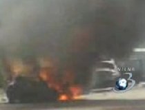 DN1. Trei oameni, carbonizaţi după ce un autoturism Dacia a explodat la Otopeni (VIDEO)