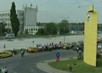 Protest, la Otopeni: Taximetriştii, nemulţumiţi de ordinul care le interzice accesul pe aerport (VIDEO)
