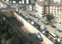Noi restricţii de circulaţie, în zona pasajului Băneasa (VIDEO)