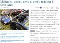 O româncă a murit în Italia, după ce maşina în care se afla a fost strivită de un copac doborât de furtună 